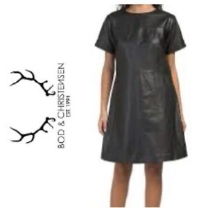 Bod & Christensen Fammy Black Leather Dress XL NEW WITHOUT TAGS